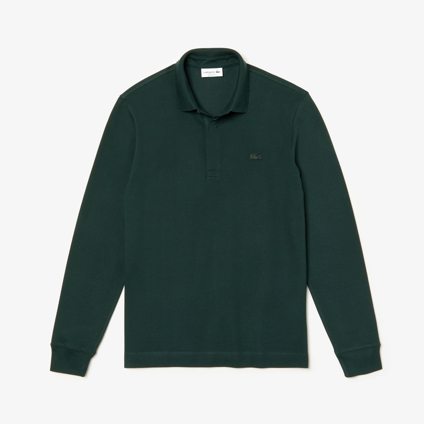 Lacoste Paris Erkek Regular Fit Uzun Kollu Koyu Yeşil Polo