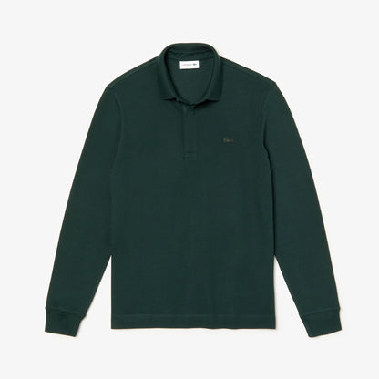 Lacoste Paris Erkek Regular Fit Uzun Kollu Koyu Yeşil Polo