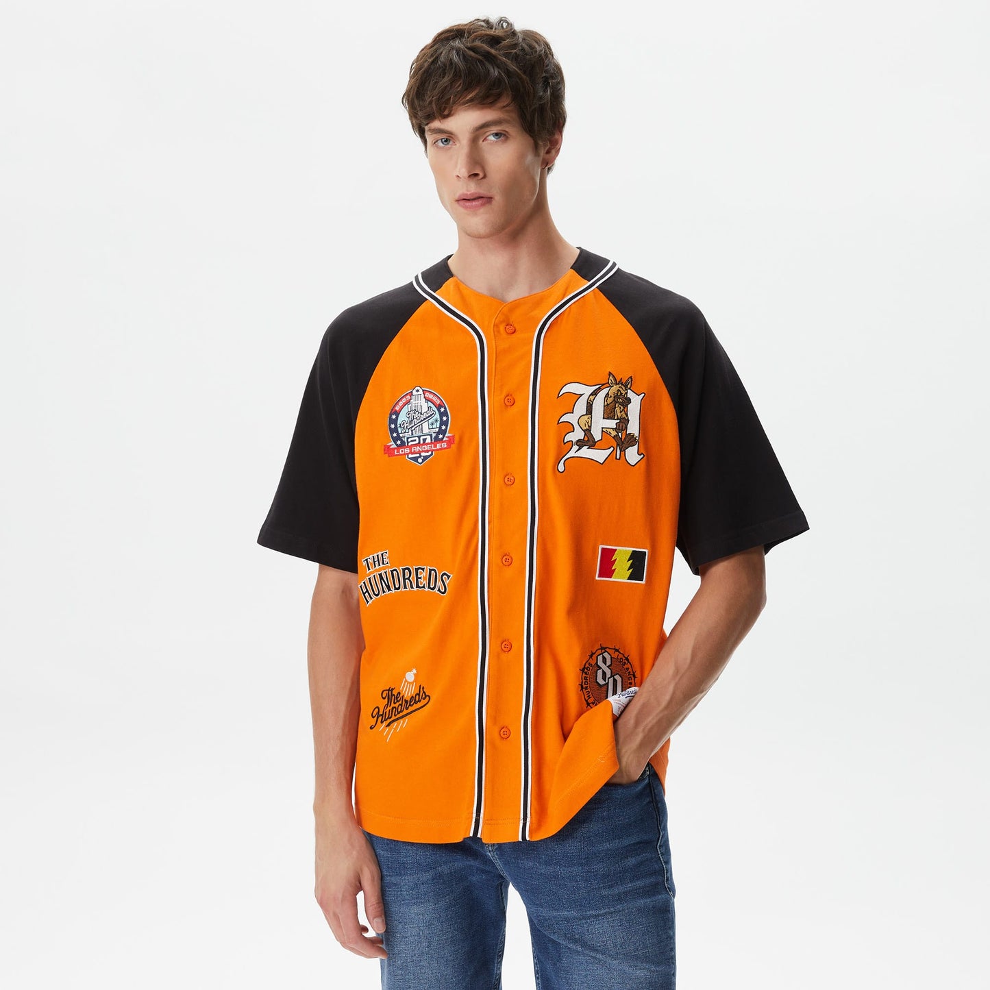 The Hundreds League Erkek Turuncu Gömlek