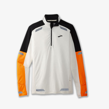 Brooks Run Visible 1/2 Zip 2.0 Erkek Beyaz T-shirt