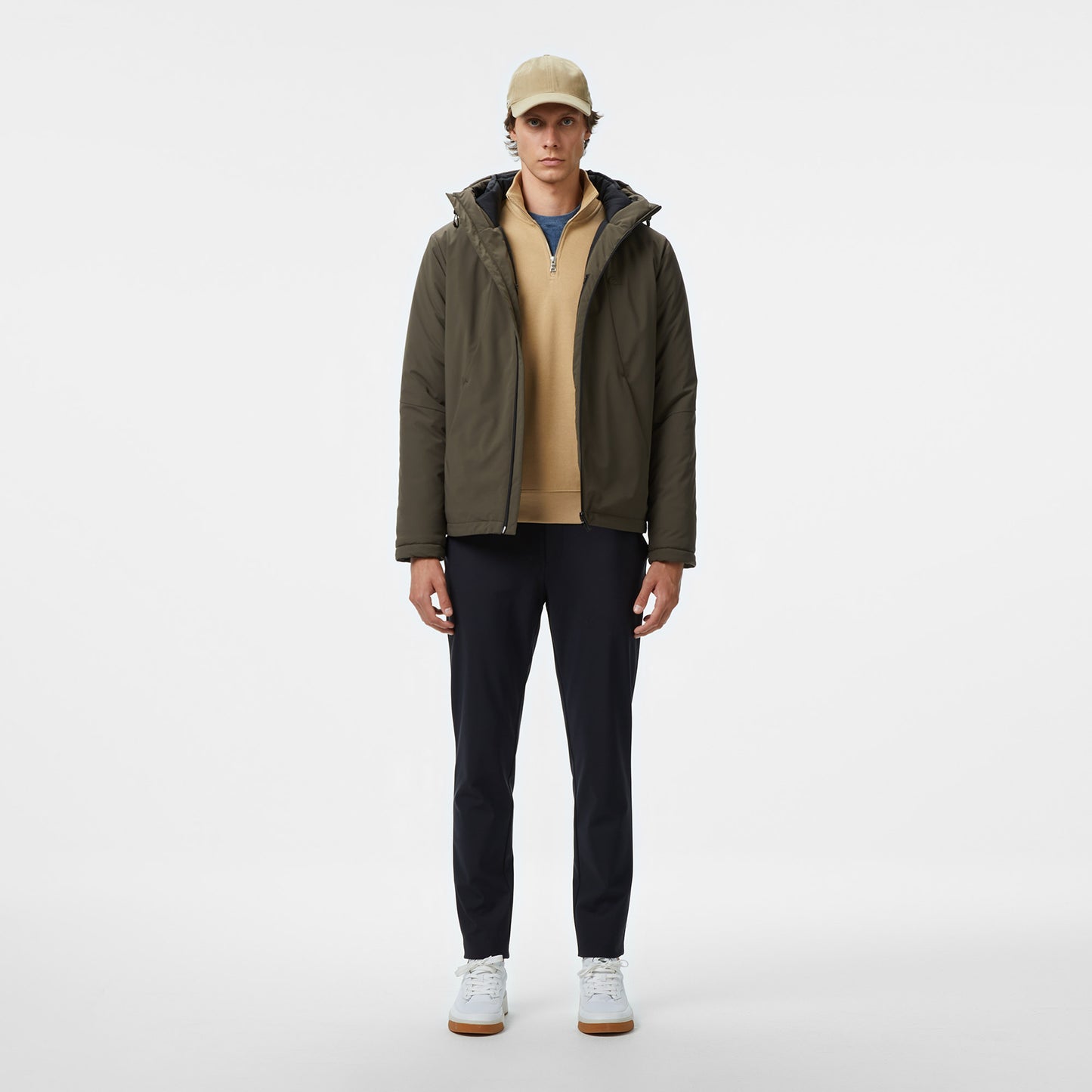 Lacoste Kapüşonlu Regular Fit Erkek Haki Mont