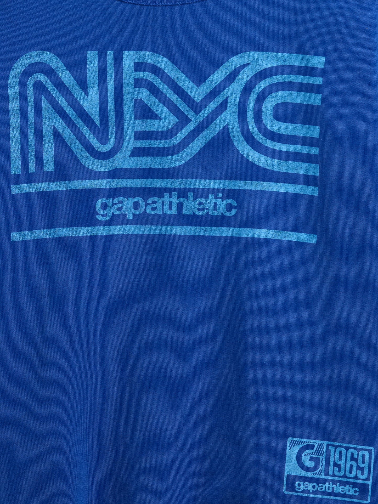 Kobalt Mavisi Relaxed Grafik Baskılı Sweatshirt