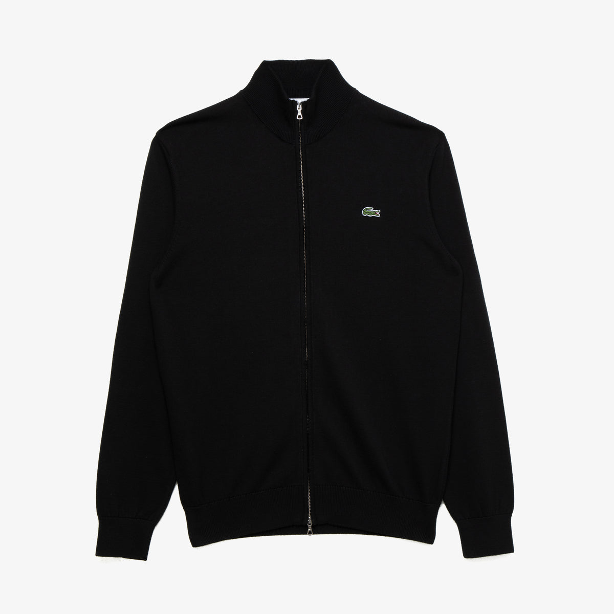 Lacoste Erkek Boğazlı Yaka Fermuarlı Organik Pamuk Siyah Kazak