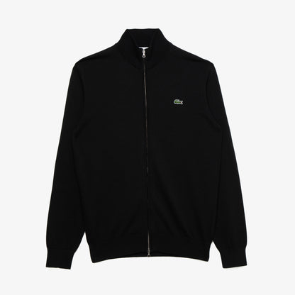 Lacoste Erkek Boğazlı Yaka Fermuarlı Organik Pamuk Siyah Kazak