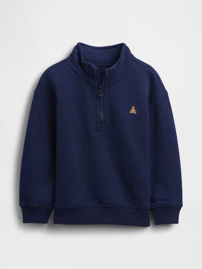 Gri Vintagesoft Yarım Fermuarlı Sweatshirt