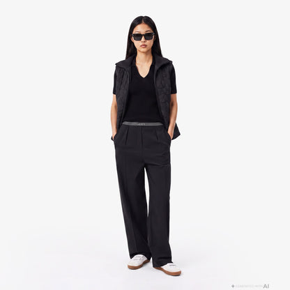 Lacoste Regular Fit Kadın Siyah Yelek