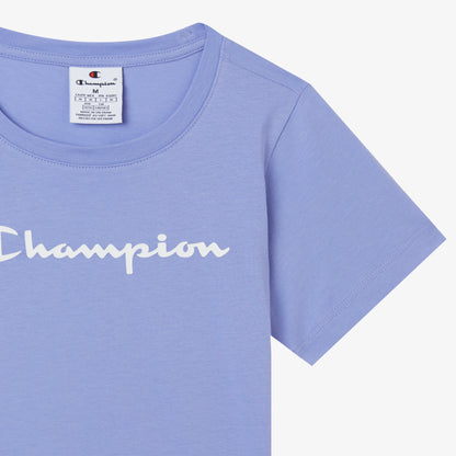 Champion Crewneck Ss Çocuk Mor T-shirt