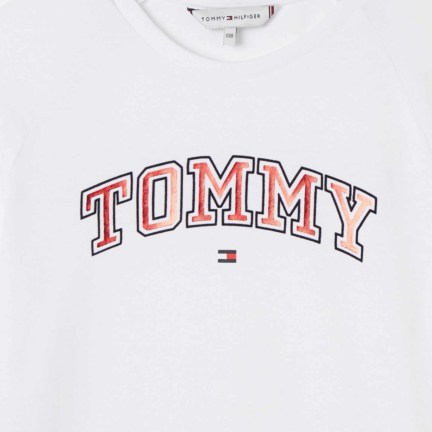 Tommy Hilfiger Varsiy Foil Çocuk Beyaz T-shirt