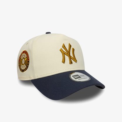 New Era New York Yankees Mlb World Series Patch Unisex Krem/lacivert Şapka