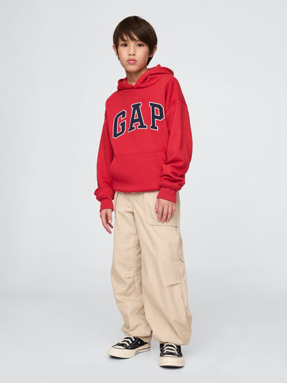 Kırmızı Gap Logo Relaxed Havlu Kumaş Sweatshirt