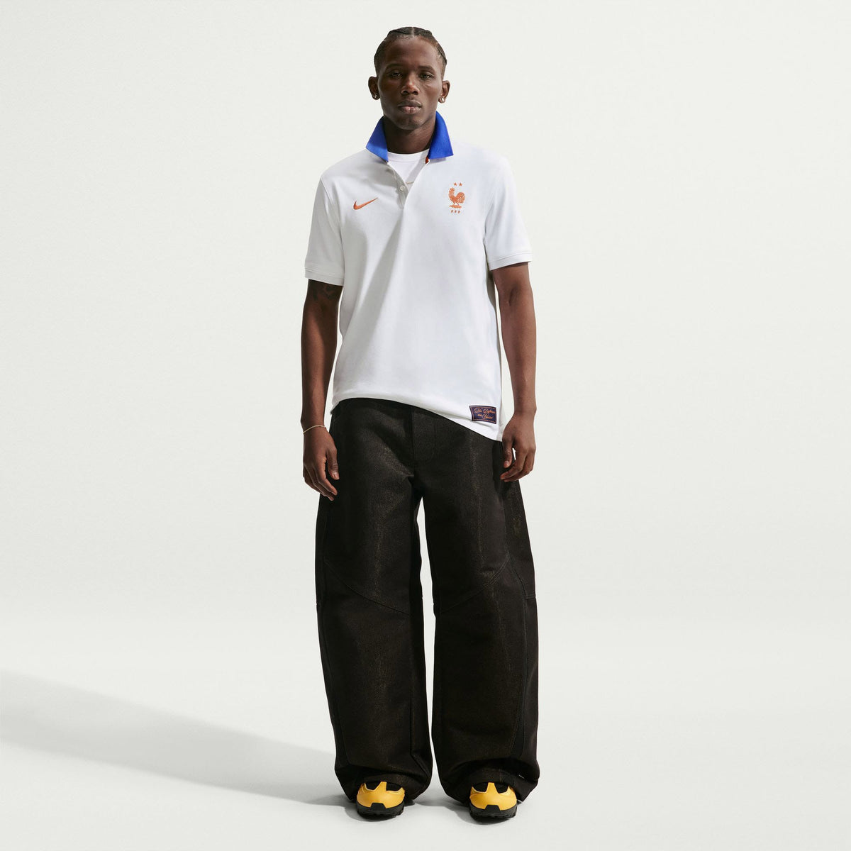Nike Fransa The Dri-fıt 2.0 Erkek Beyaz Futbol Polo T-shirt