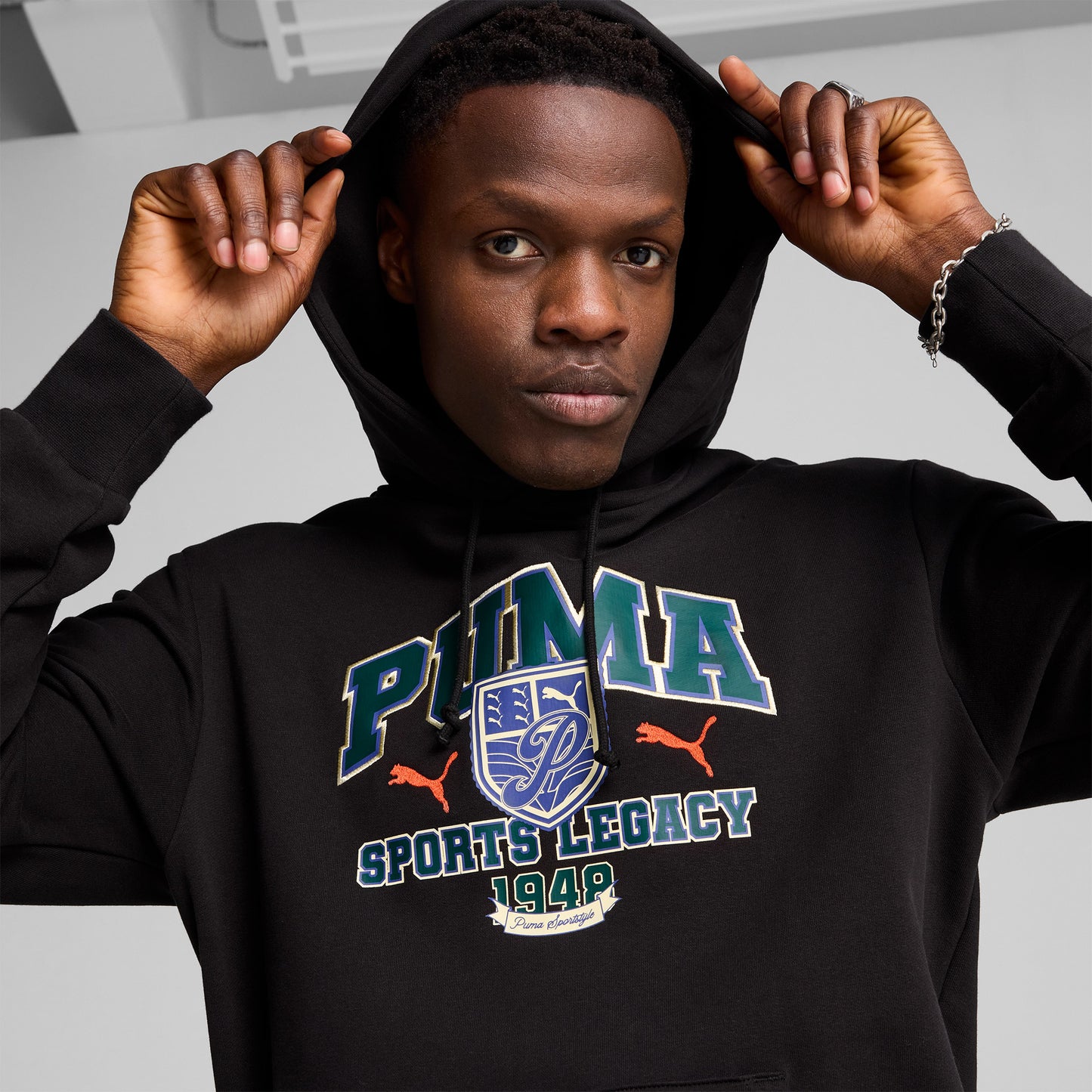 Puma Sports Legacy Graphic Erkek Siyah Sweatshirt