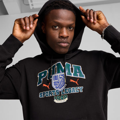 Puma Sports Legacy Graphic Erkek Siyah Sweatshirt
