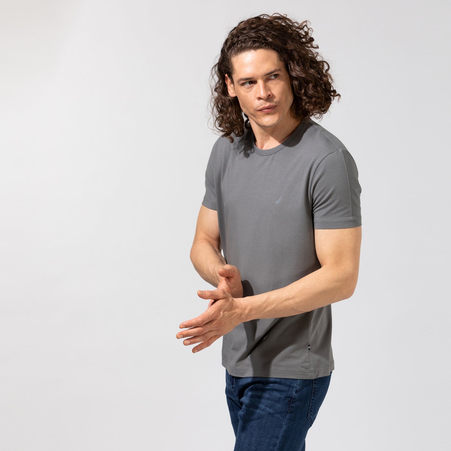 Nautica Erkek Gri T-shirt