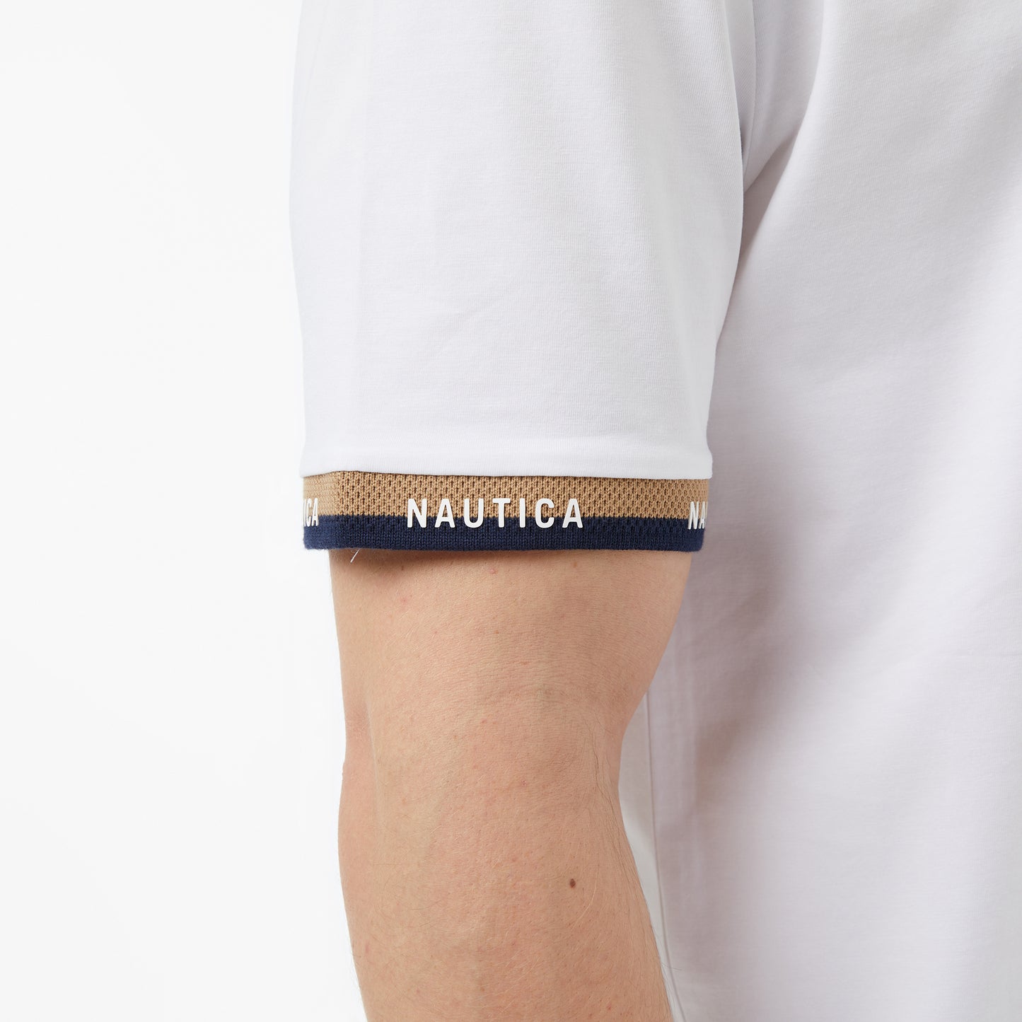 Nautica Erkek Beyaz Regular Fit T-shirt