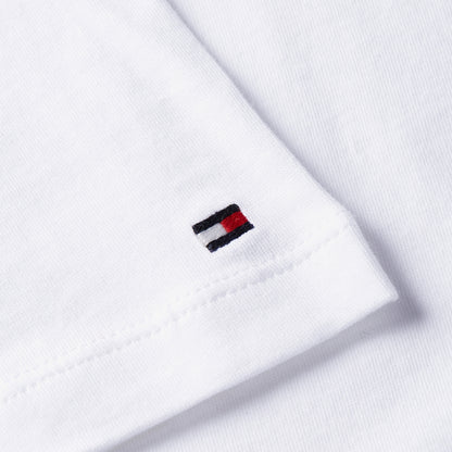 Tommy Hilfiger Corp Logo Kadın Beyaz Crop T-shirt