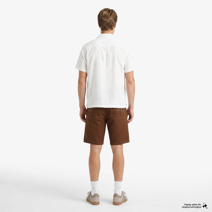 Huf Sector Jacquard Ss Erkek Bej Gömlek