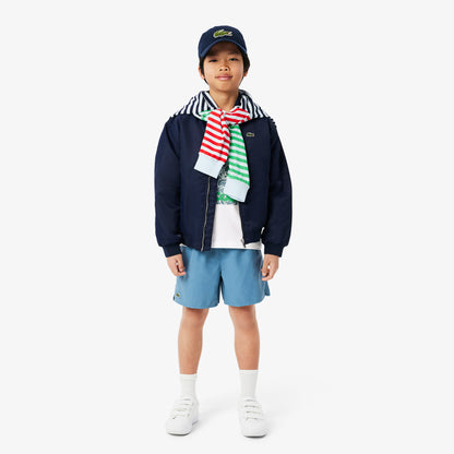 Lacoste Çocuk Bisiklet Yaka Baskılı Beyaz T-shirt