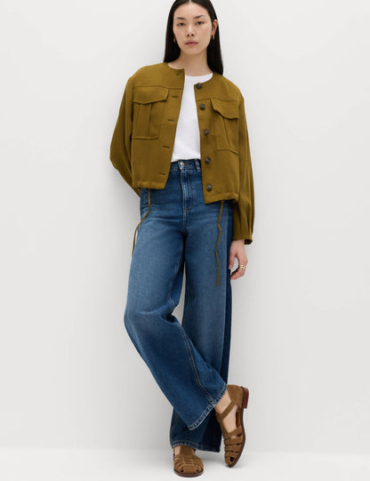 Pamuklu Wide Leg Pantolon