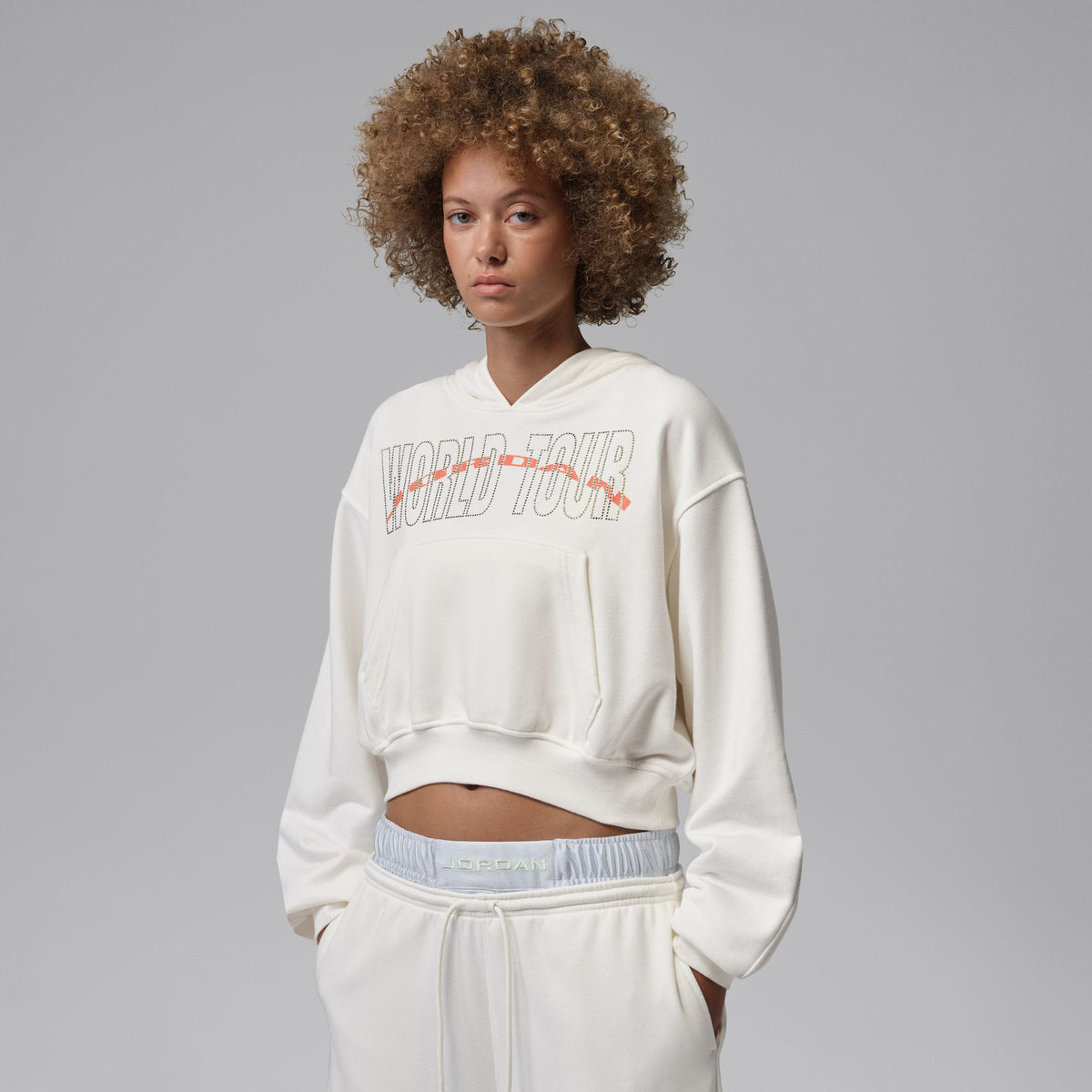 Jordan Brooklyn Fleece Flight Mode Pullover Kadın Beyaz Sweatshirt