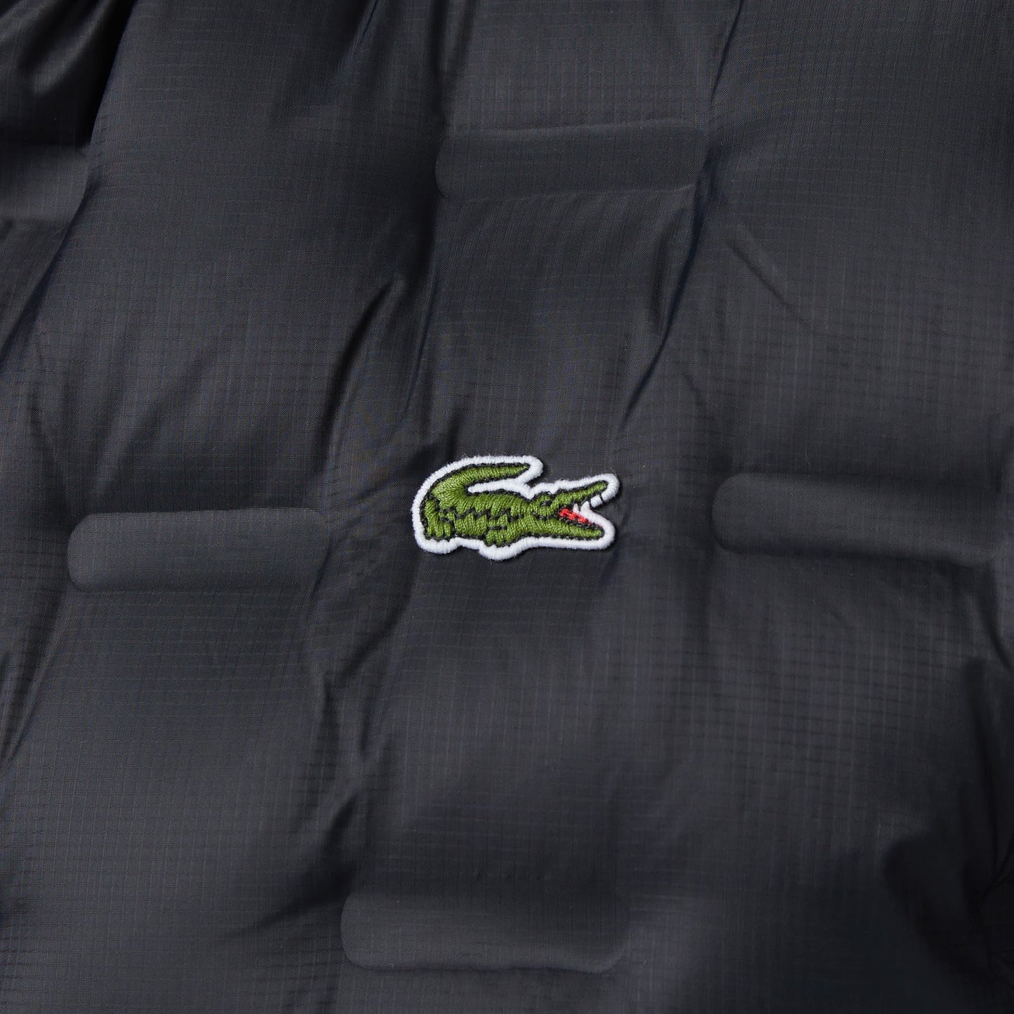 Lacoste Erkek Dik Yaka Kapitone Siyah Mont