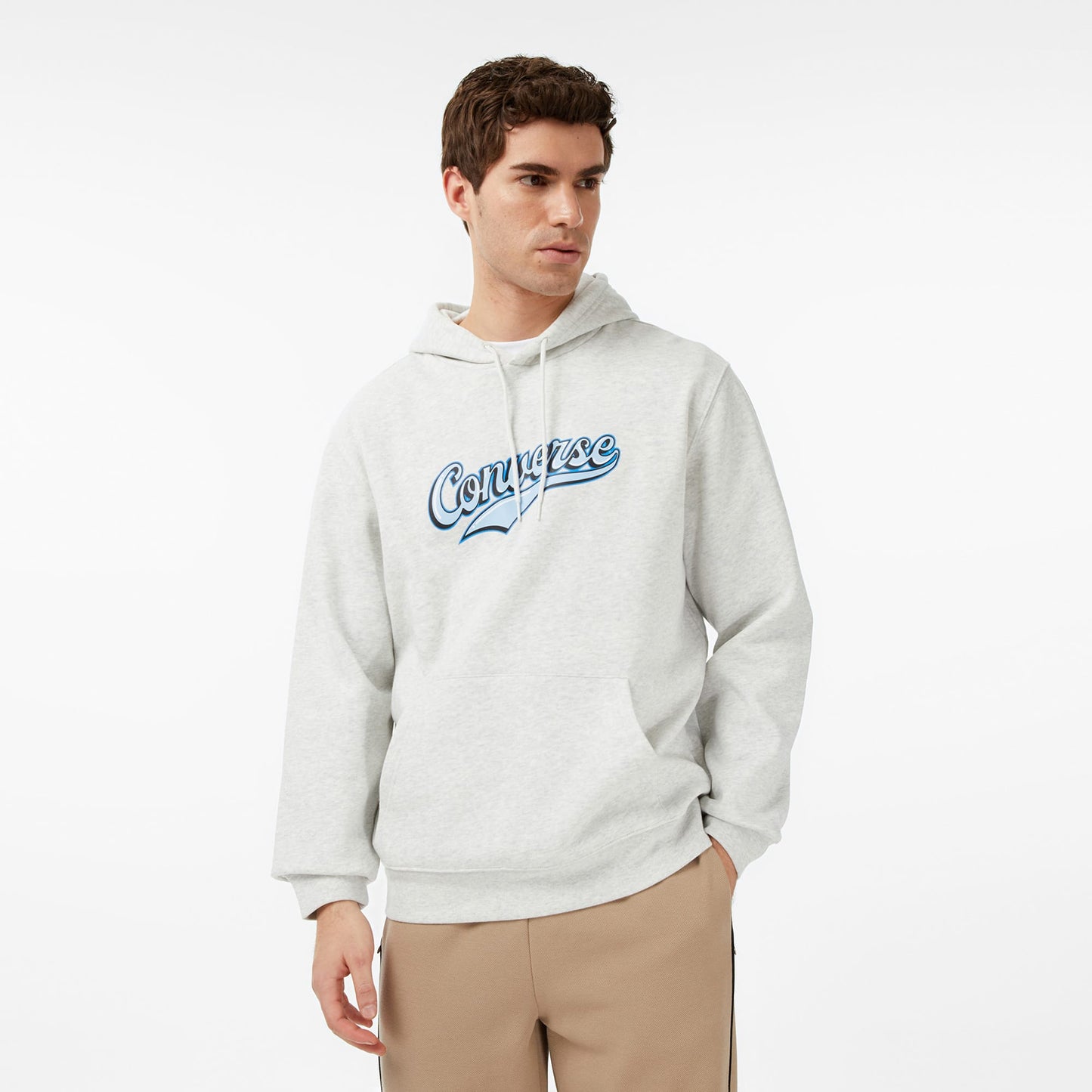 Converse Erkek Gri Hoodie