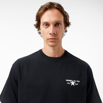 Converse All Star License Plate Erkek Grafik Baskılı Siyah T-shirt