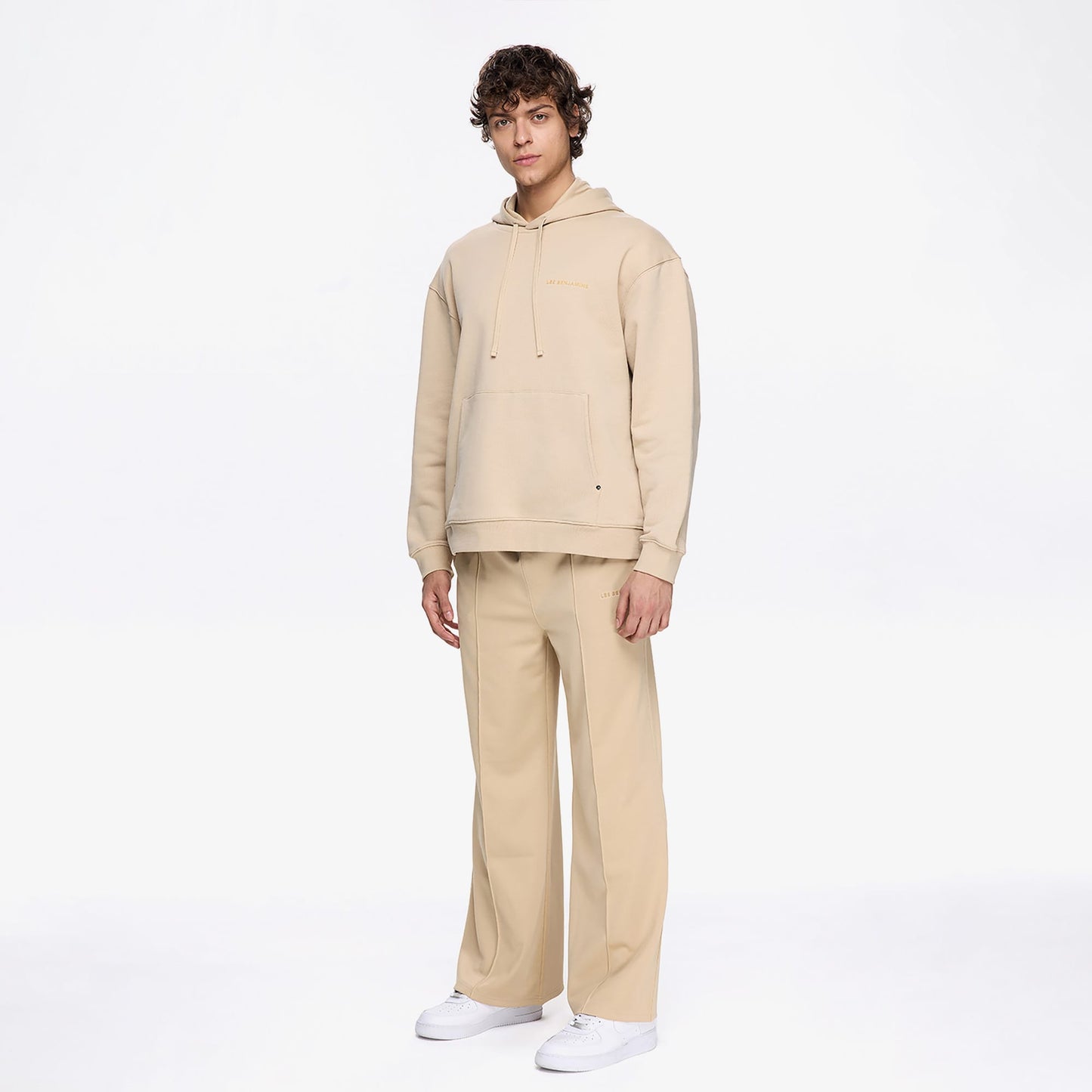 Les Benjamins Classic Erkek Bej Hoodie