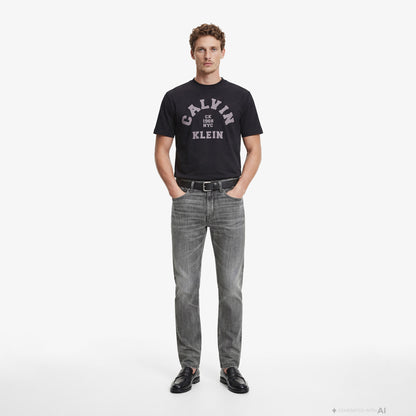 Calvin Klein 20s College Graphic Erkek Siyah T-shirt