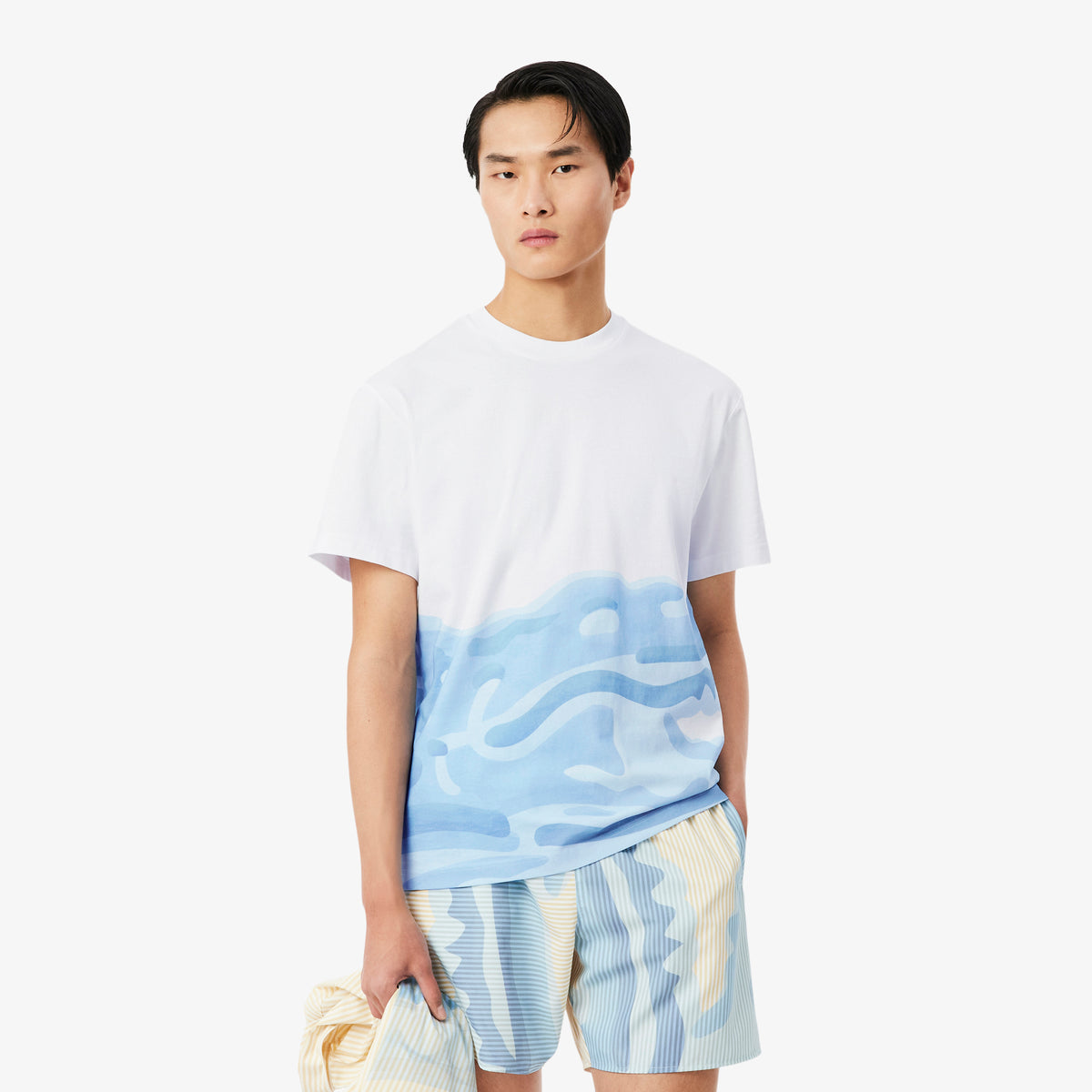 Lacoste Classic Fit Erkek Beyaz T-shirt