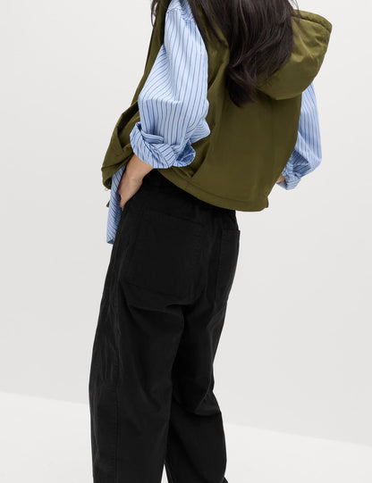 Pamuk Karışımlı Barrel Leg Pantolon