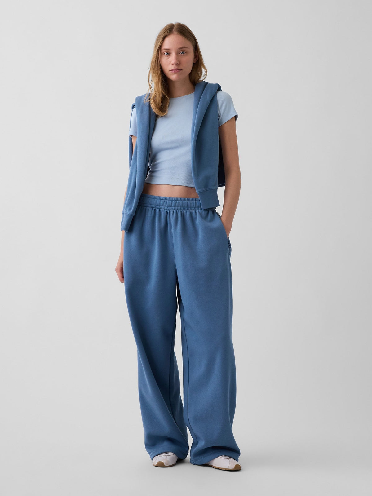 Açık Mavi Vintagesoft Baggy Eşofman Altı