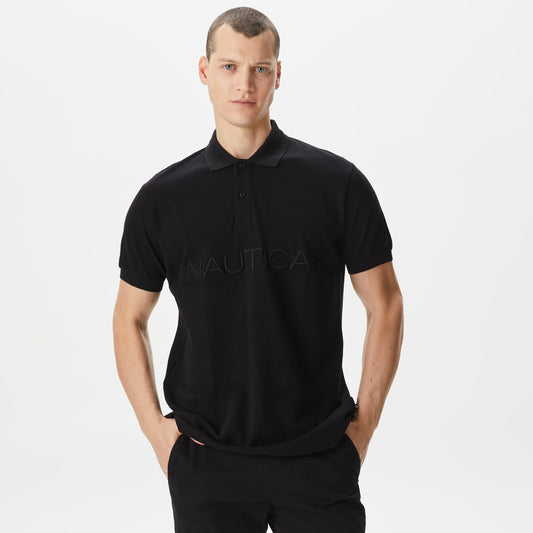 Nautica Erkek Siyah Classic Fit Polo Yaka T-shirt