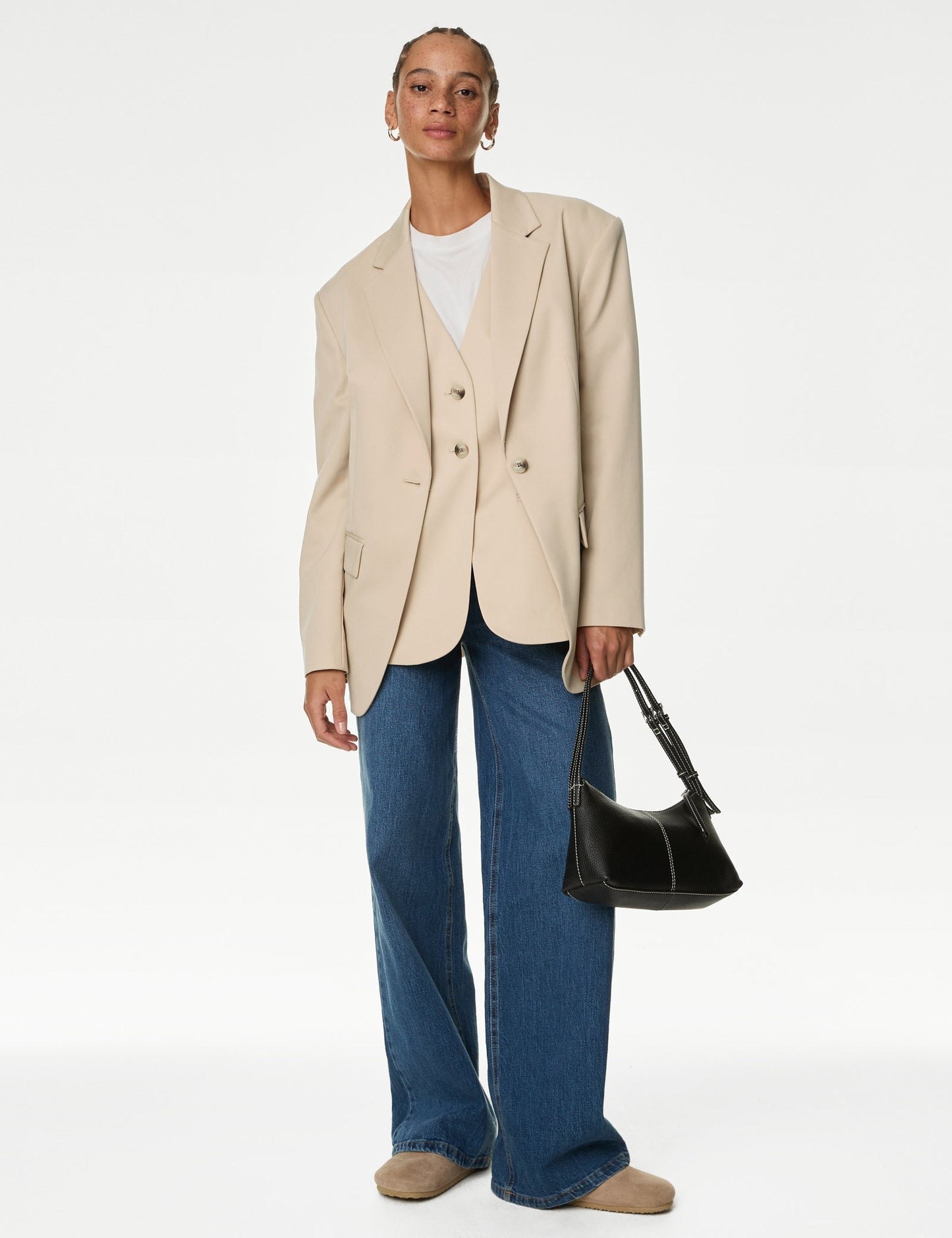 Lyocell™ Relaxed Fit Blazer Ceket