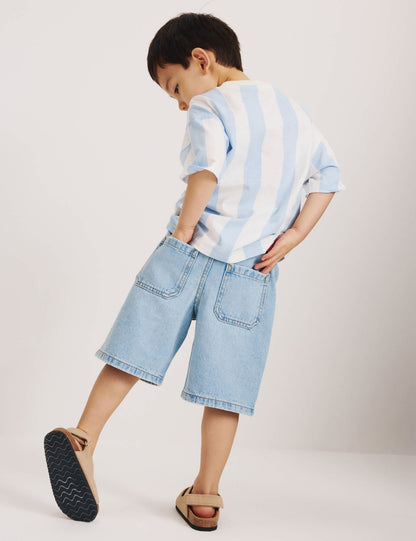 Denim Pamuklu Şort