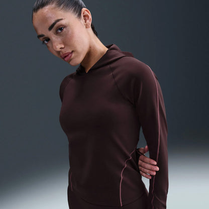 Nike Universa Dri-fıt Slim Hooded Long-sleeve Kadın Bordo Koşu Sweatshirt