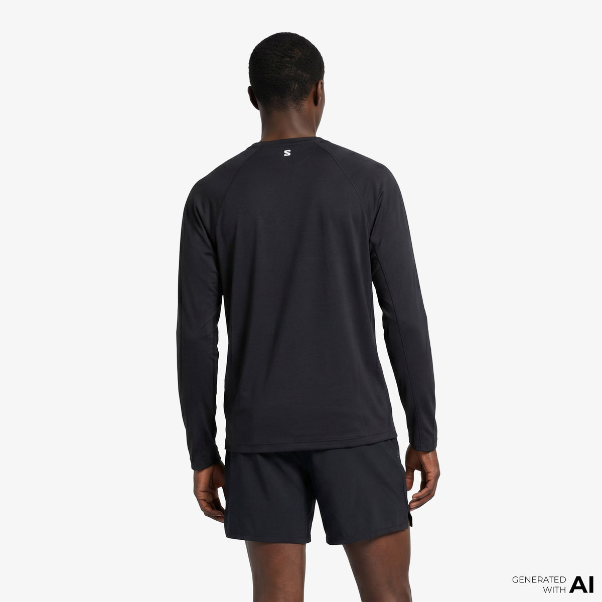 Salomon Shkout Core Ls Erkek Siyah T-shirt