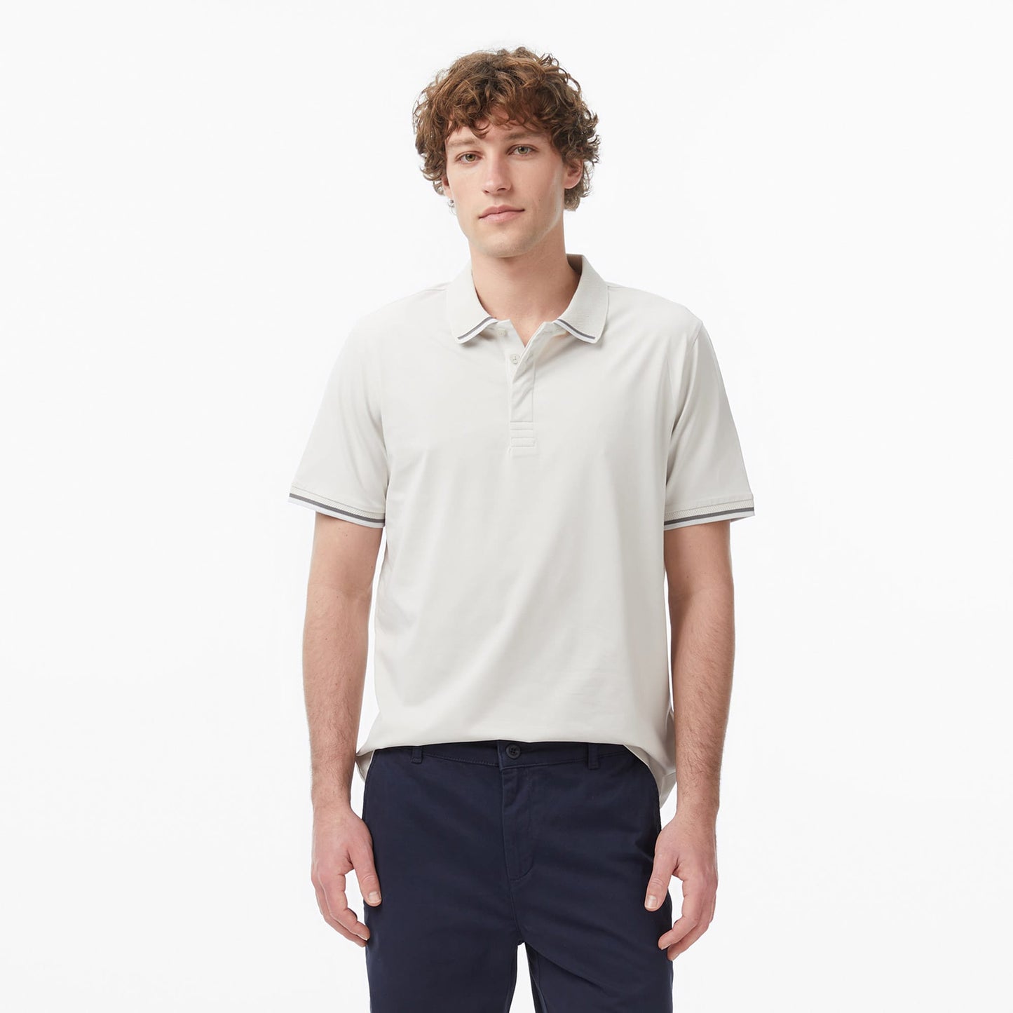Nautica Erkek Gri Regular Fit Pima Cotton Polo Yaka T-shirt