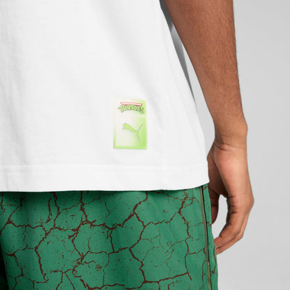 Puma X Tmnt Relaxed Graphic Erkek Beyaz T-shirt