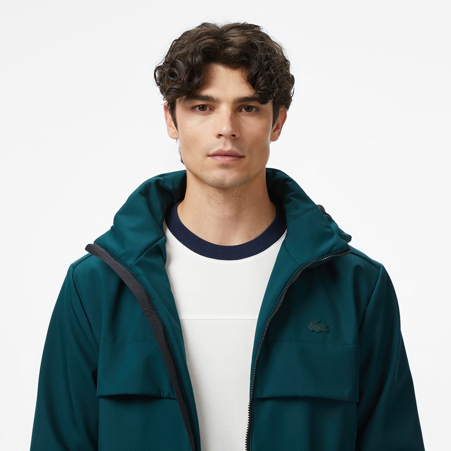 Lacoste Erkek Kapüşonlu Koyu Yeşil Yağmurluk
