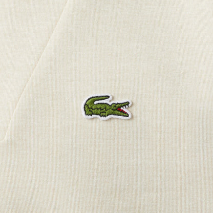 Lacoste Erkek Classic Fit Yarım Fermuarlı Monogram Krem Sweatshirt