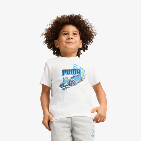 Puma X Hot Wheels Çocuk Beyaz T-shirt