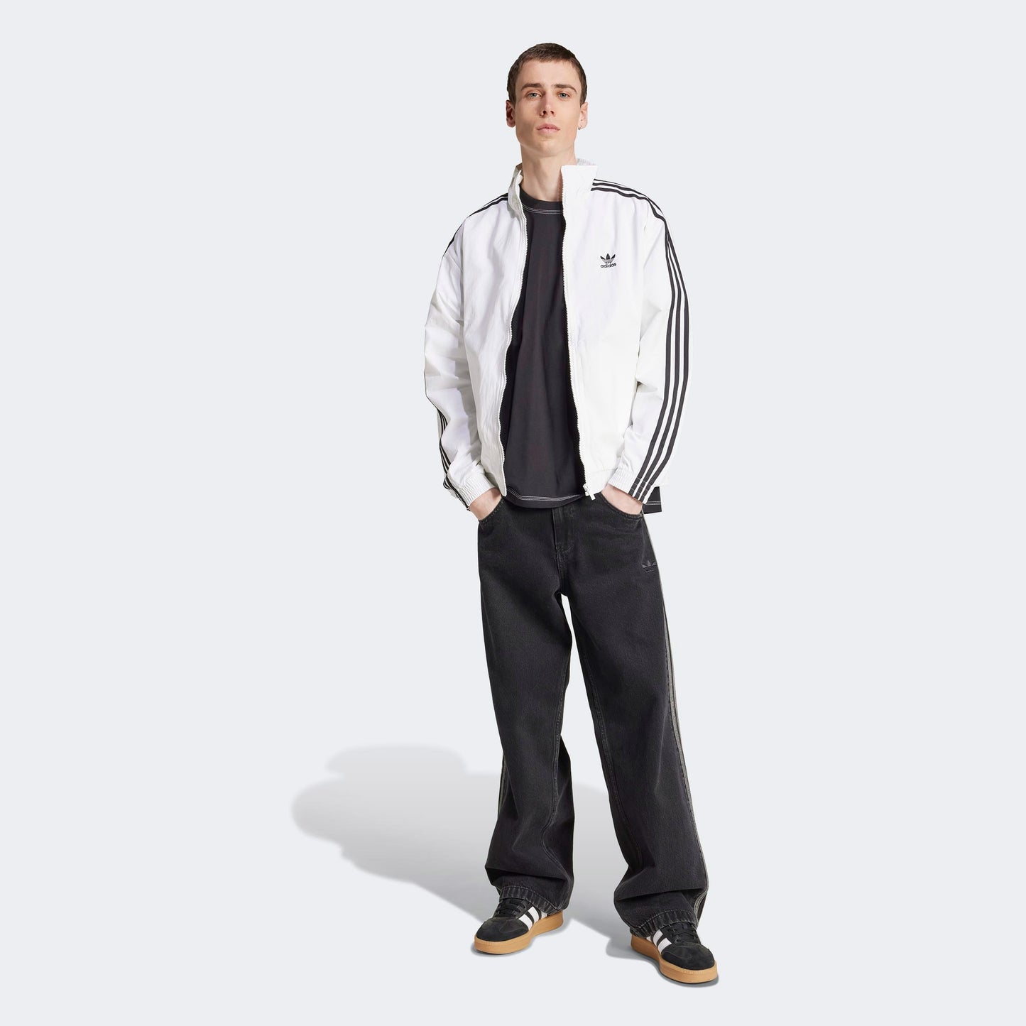 Adidas Trefoil Essentials Erkek Siyah Oversize T-shirt