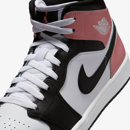 Nike Air Jordan 1 Mid Erkek Siyah Bilekli Sneaker