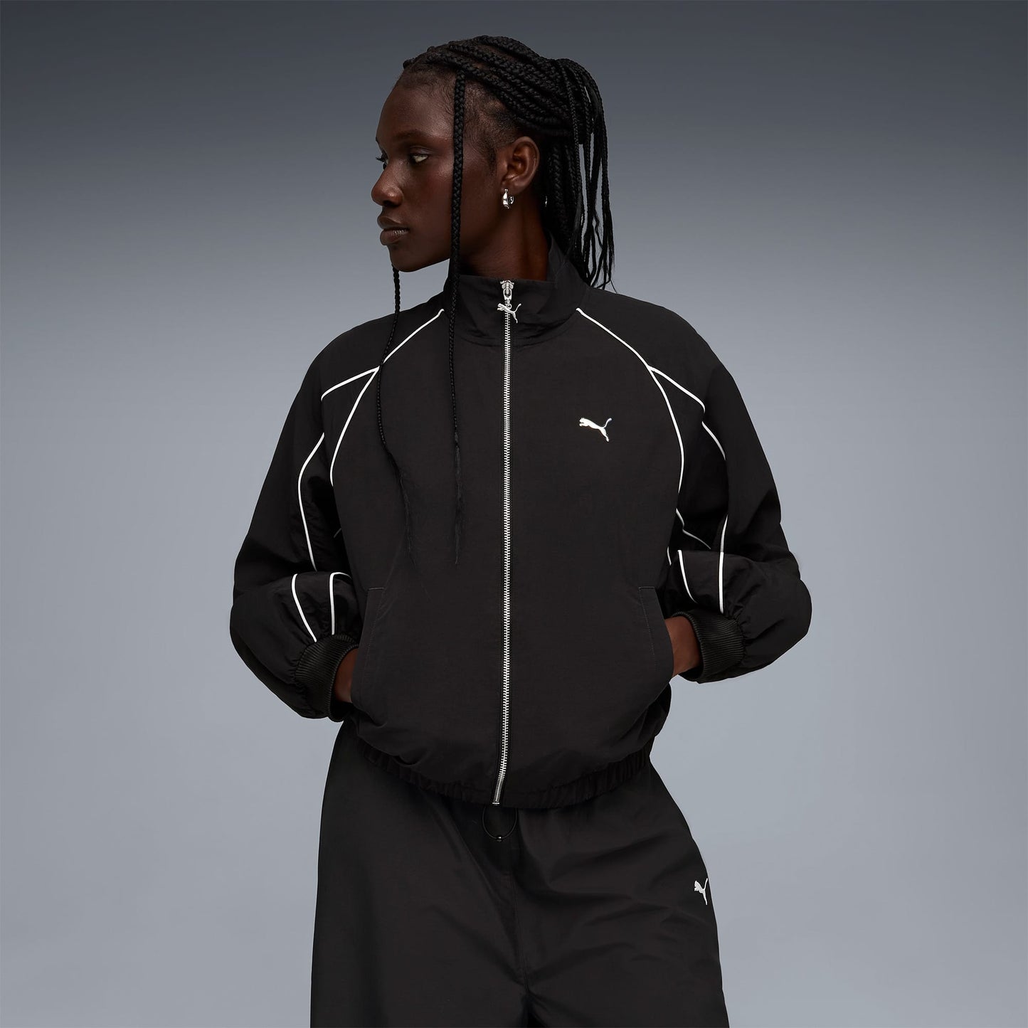 Puma T7 Balloon Sleeve Kadın Siyah Ceket