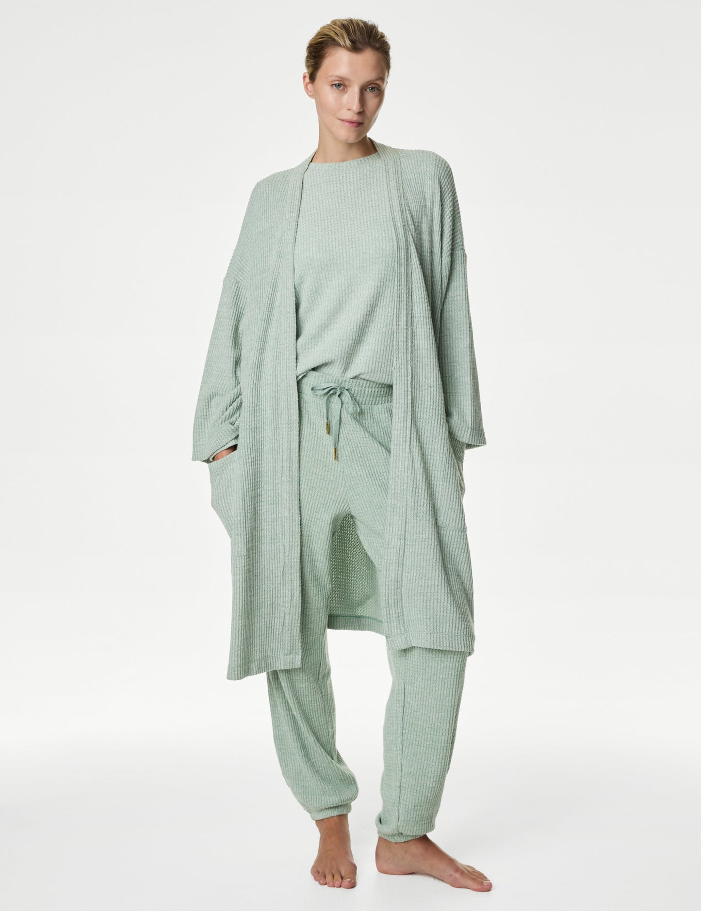 Regular Fit Waffle Pijama Üstü