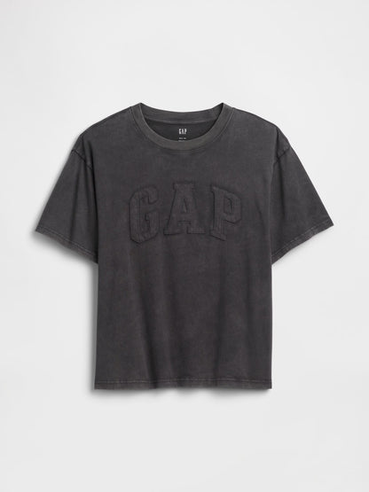 Siyah Everyday Soft Boxy Gap Logo T-shirt