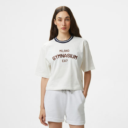 Emporio Armani Gymnasium Kadın Beyaz T-shirt