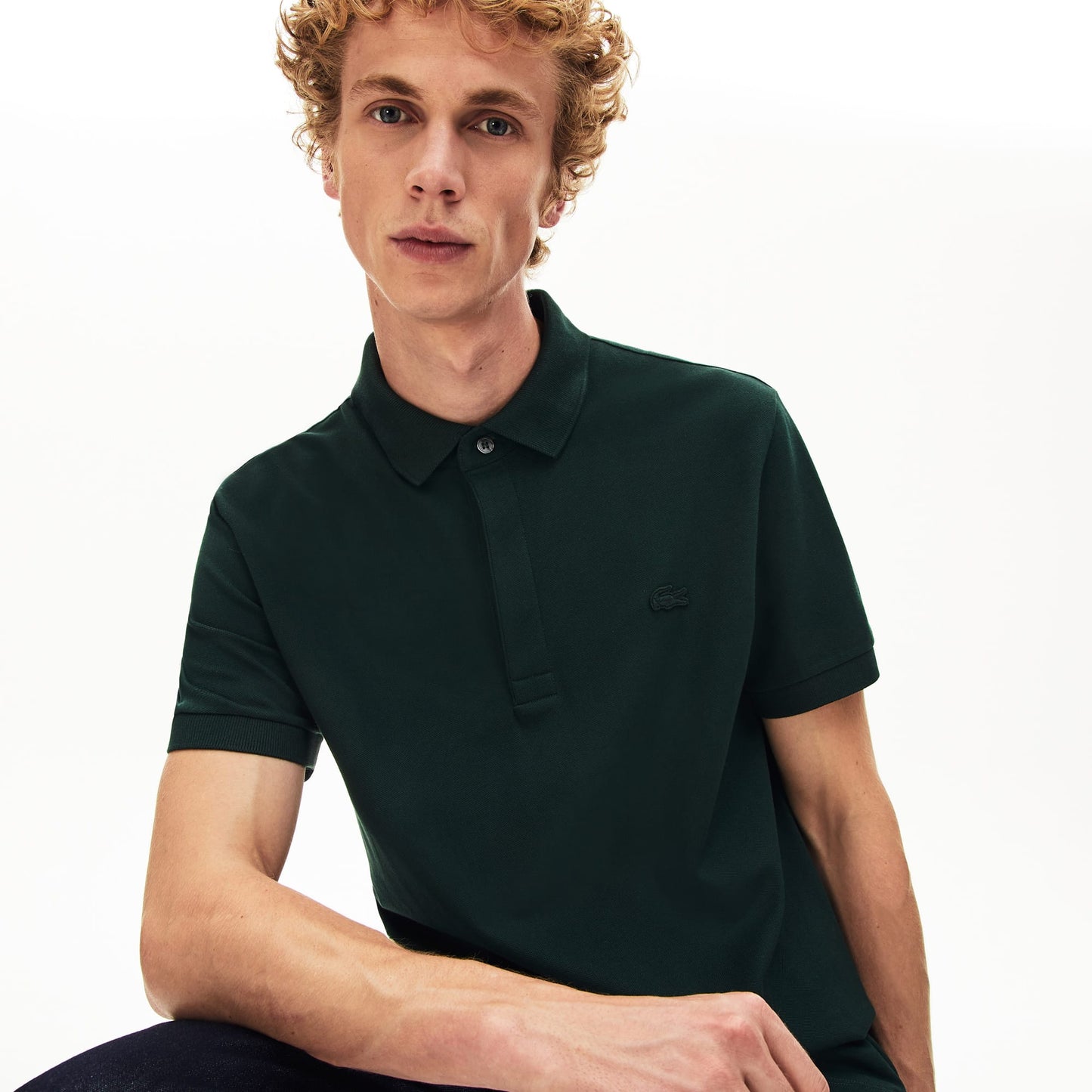 Lacoste Paris erkek Regular Fit Koyu Yeşil Polo