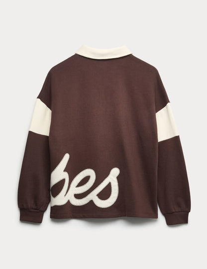 Pamuklu Rugby Sweatshirt